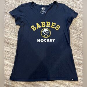 47 Sabres Hockey Navy Blue T-Shirt